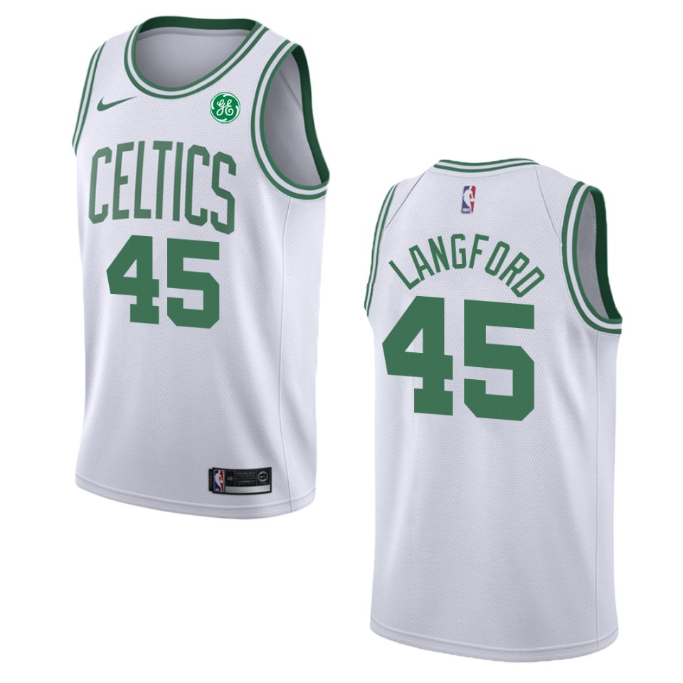 Men's Boston Celtics Romeo Langford #45 Swingman Association White Jersey 2401FQGI